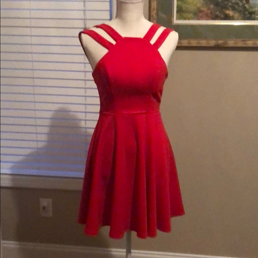 Junior red dress